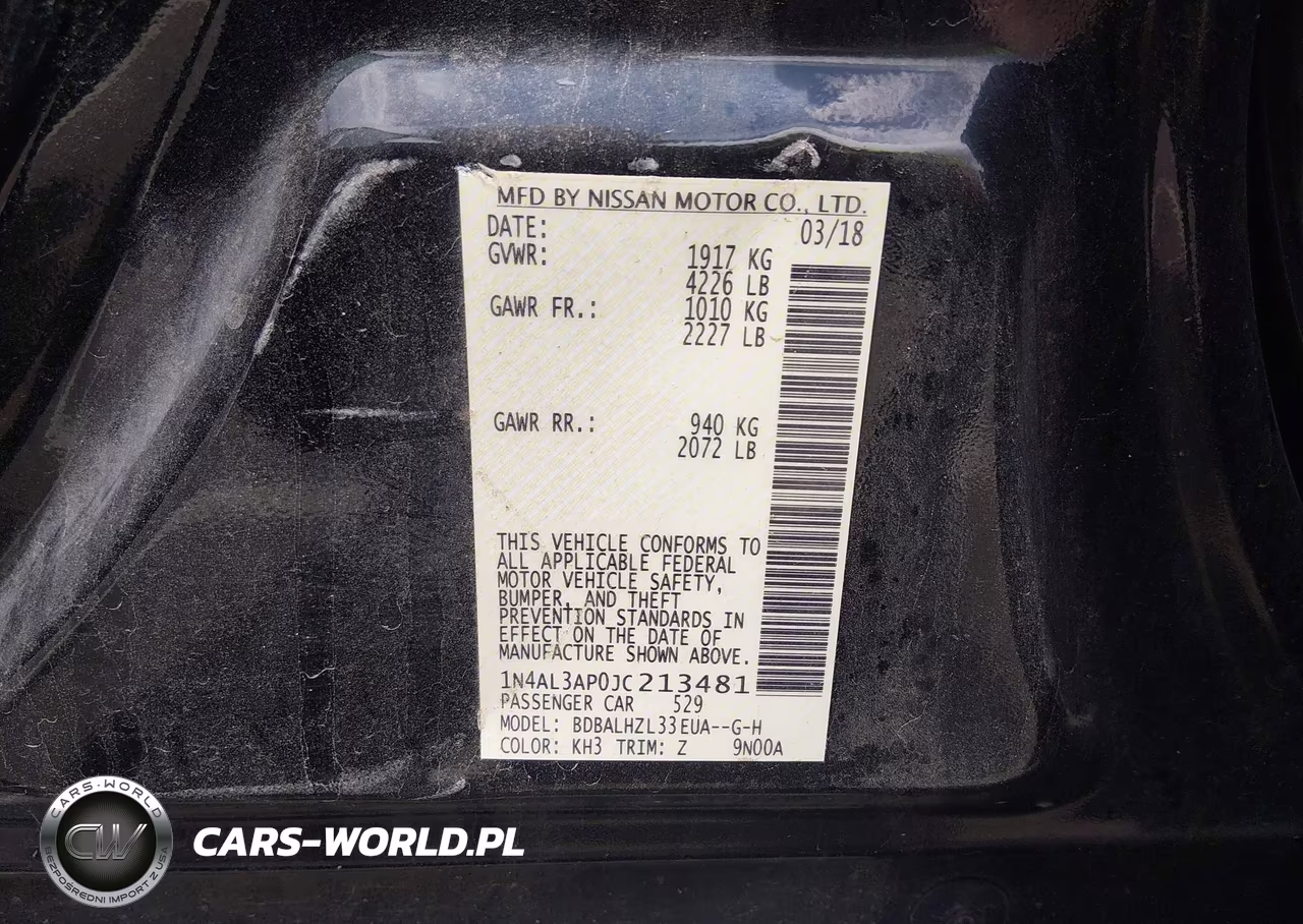 2018 Nissan Altima 2.5 Sr VIN:1N4AL3AP0JC213481 - 9