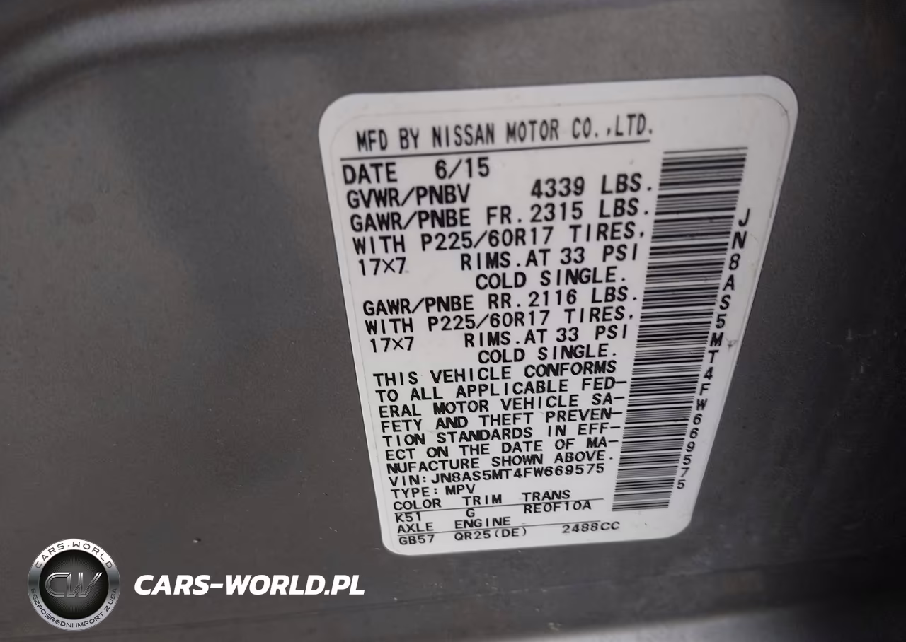 2015 Nissan Rogue Select S VIN:JN8AS5MT4FW669575 - 9