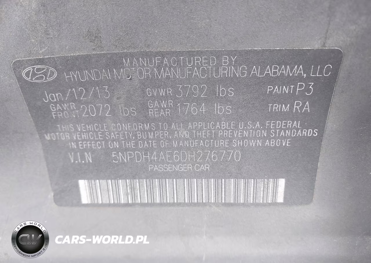 2013 Hyundai Elantra Limited VIN:5NPDH4AE6DH276770 - 9