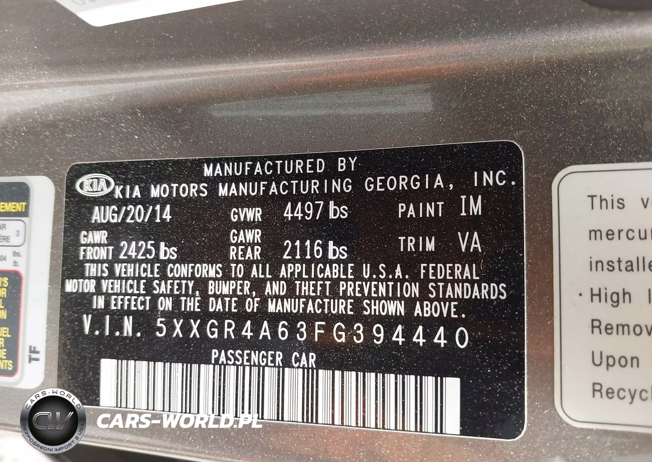 2015 Kia Optima Sx Turbo VIN:5XXGR4A63FG394440 - 9