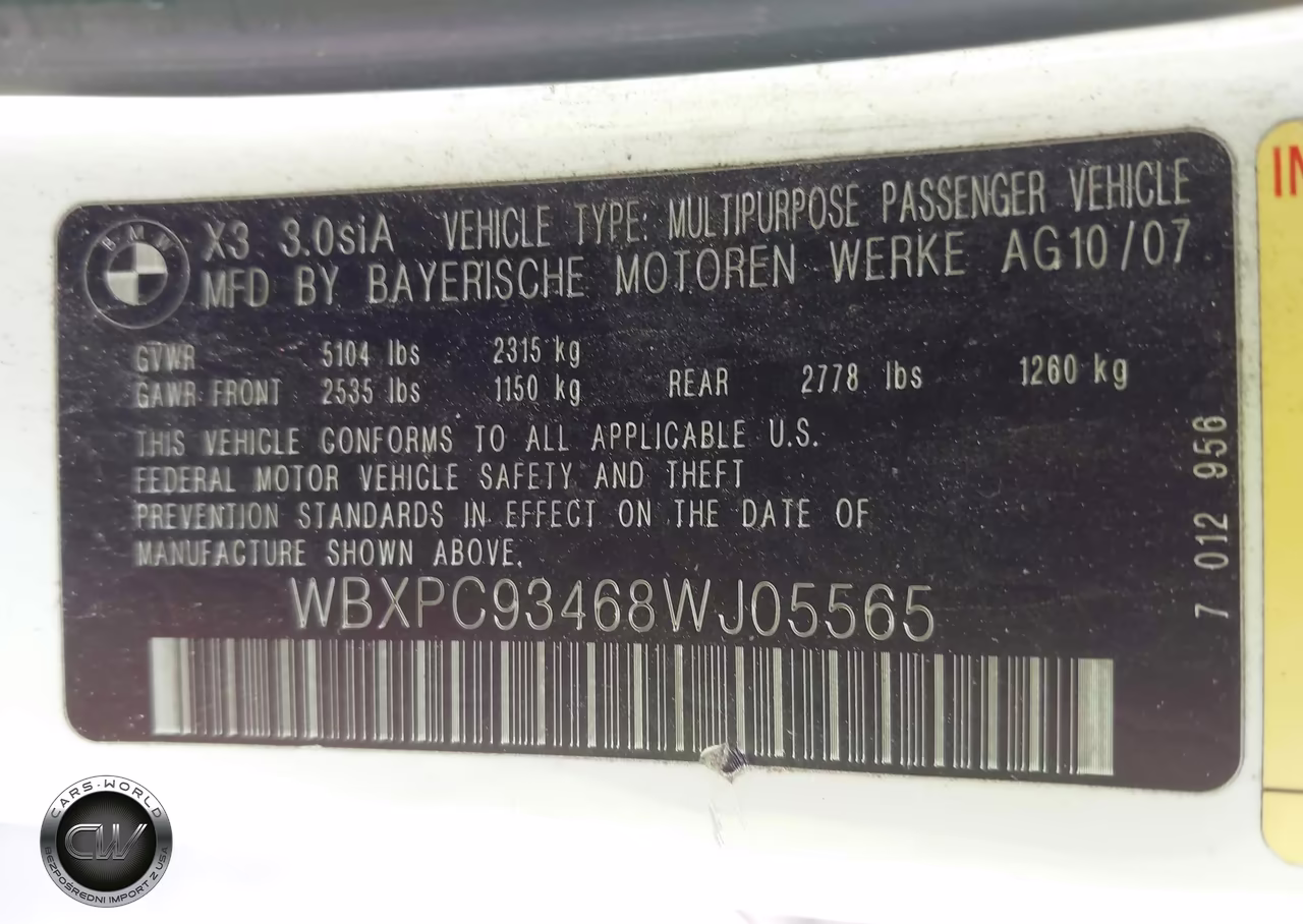 2008 BMW X3 3.0Si VIN:WBXPC93468WJ05565 - 9