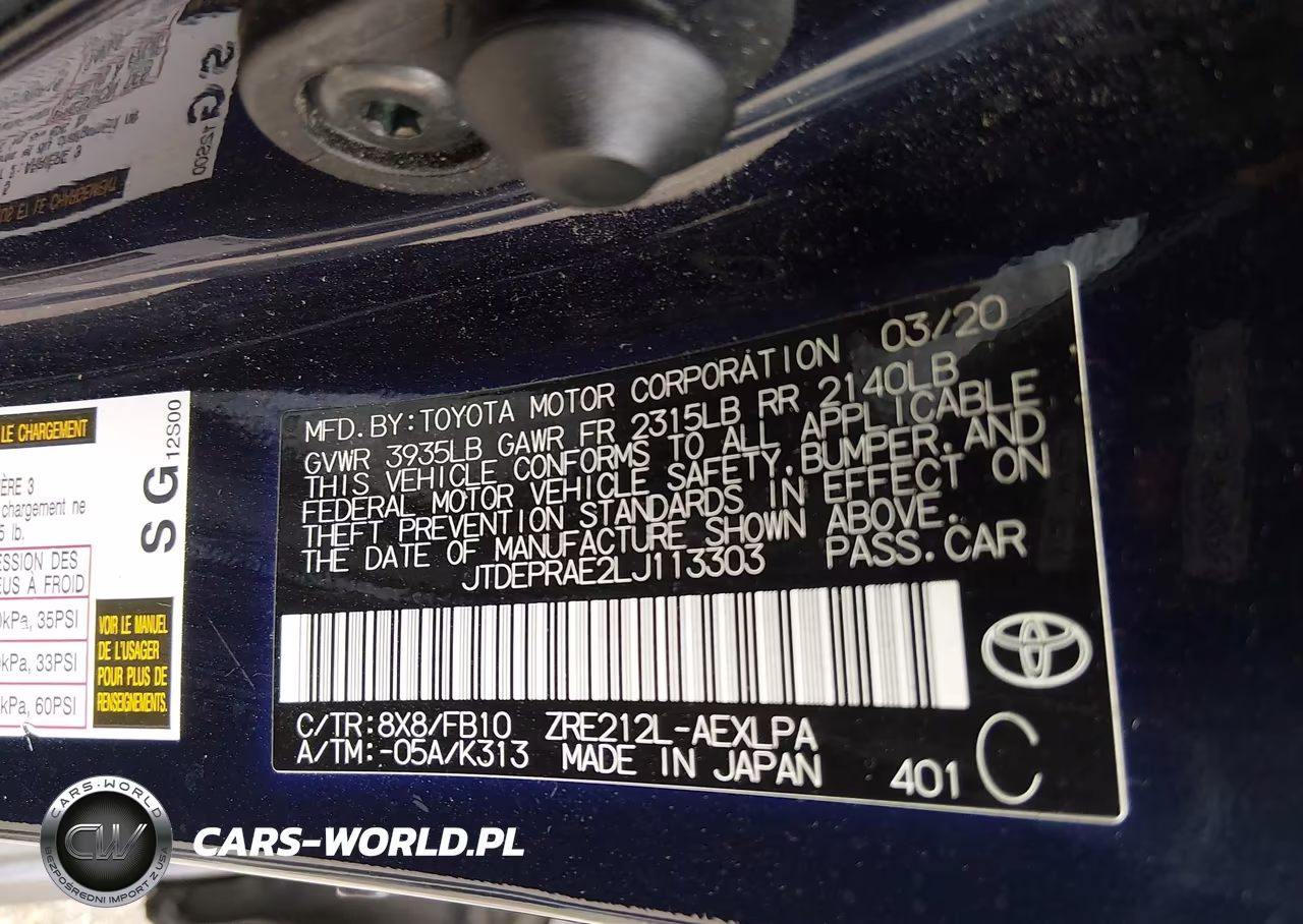 2020 Toyota Corolla Le VIN:JTDEPRAE2LJ113303 - 9