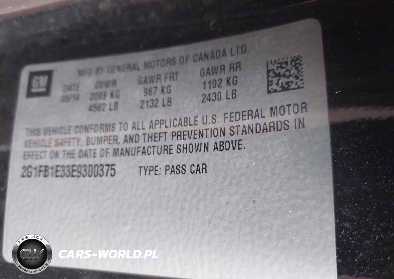 2014 Chevrolet Camaro 1Lt VIN:2G1FB1E33E9300375 - 9