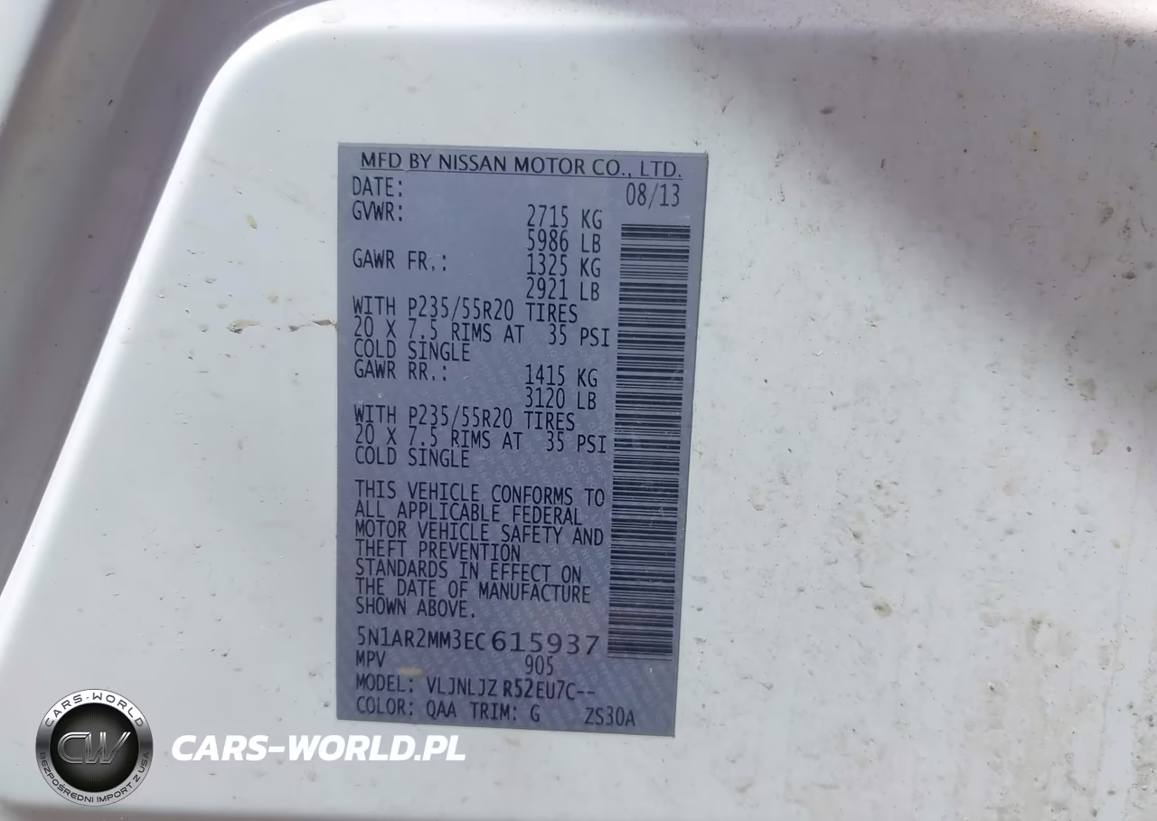 2014 Nissan Pathfinder Platinum VIN:5N1AR2MM3EC615937 - 9