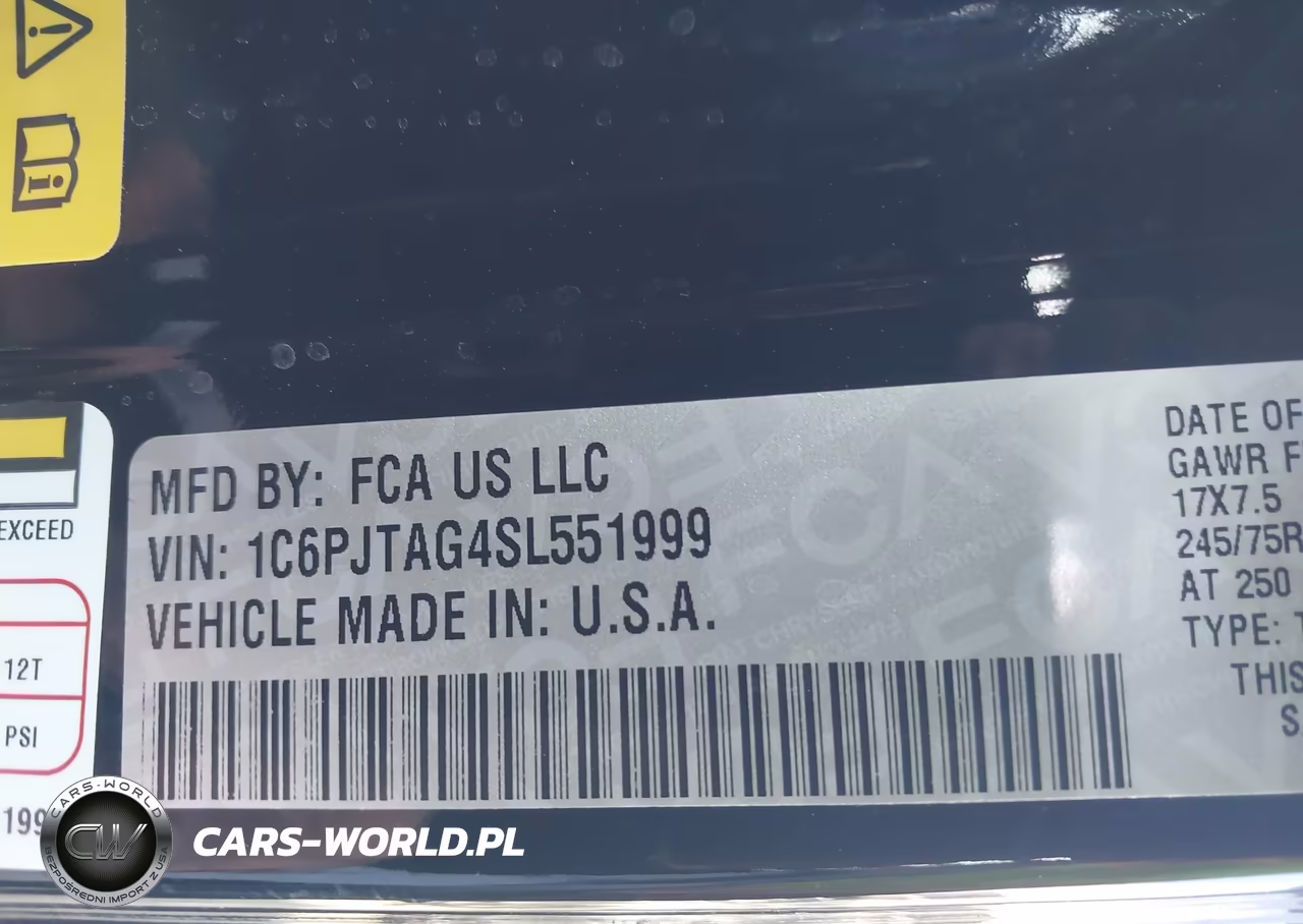 2025 Jeep Gladiator Sport S VIN:1C6PJTAG4SL551999 - 9