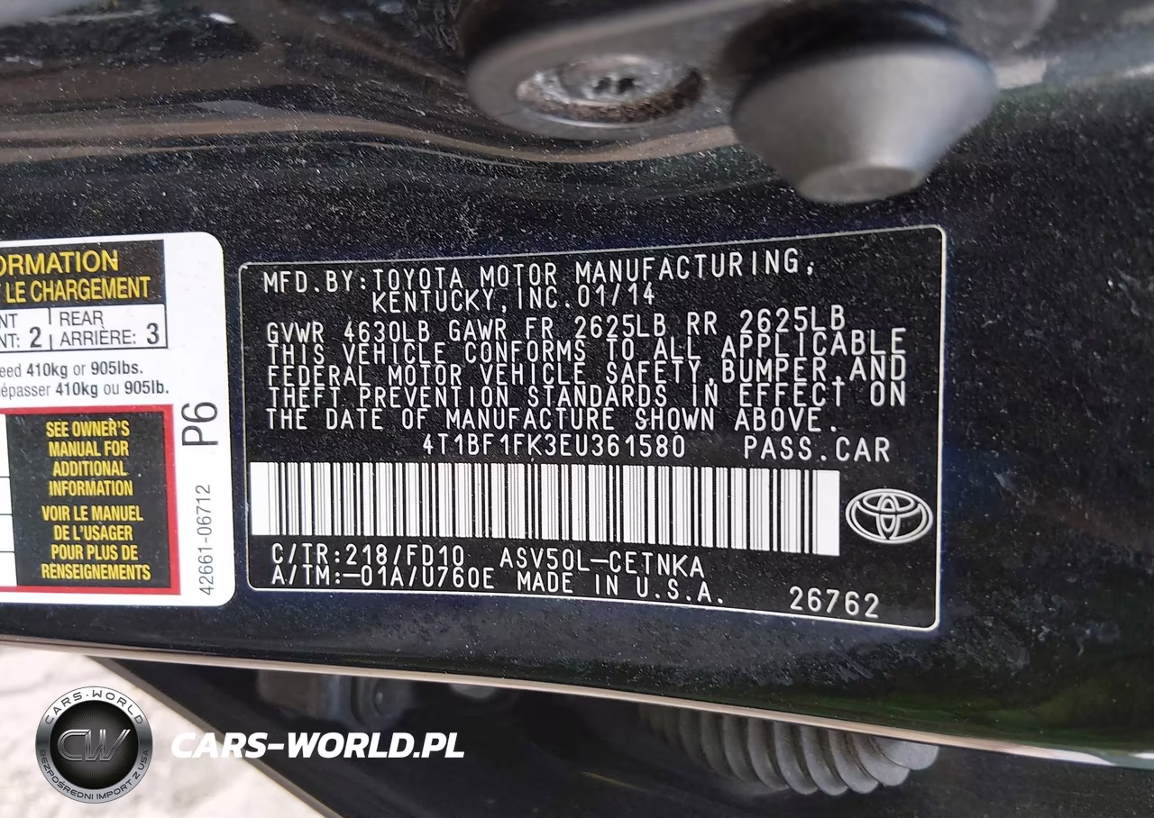 2014 Toyota Camry Le VIN:4T1BF1FK3EU361580 - 9