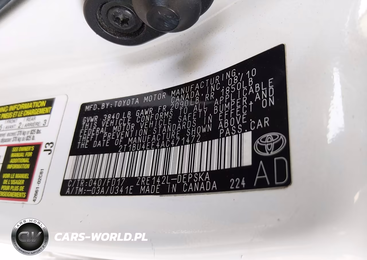 2010 Toyota Corolla S VIN:2T1BU4EE4AC471472 - 9