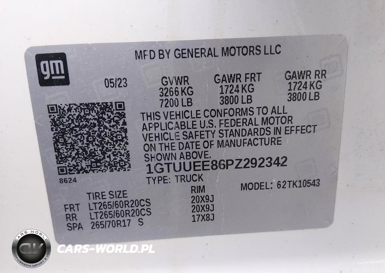 2023 GMC Sierra 1500 4Wd Short Box At4 VIN:1GTUUEE86PZ292342 - 9