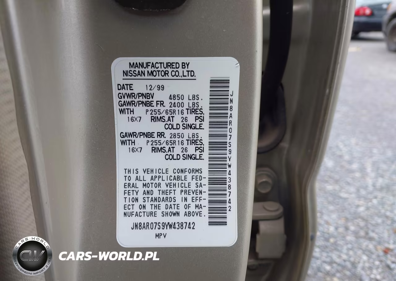 2000 Nissan Pathfinder Le-Se-Xe VIN:JN8AR07S9YW438742 - 9