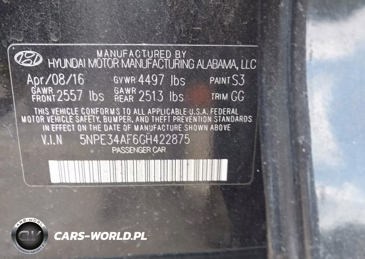 2016 Hyundai Sonata Limited VIN:5NPE34AF6GH422875 - 9