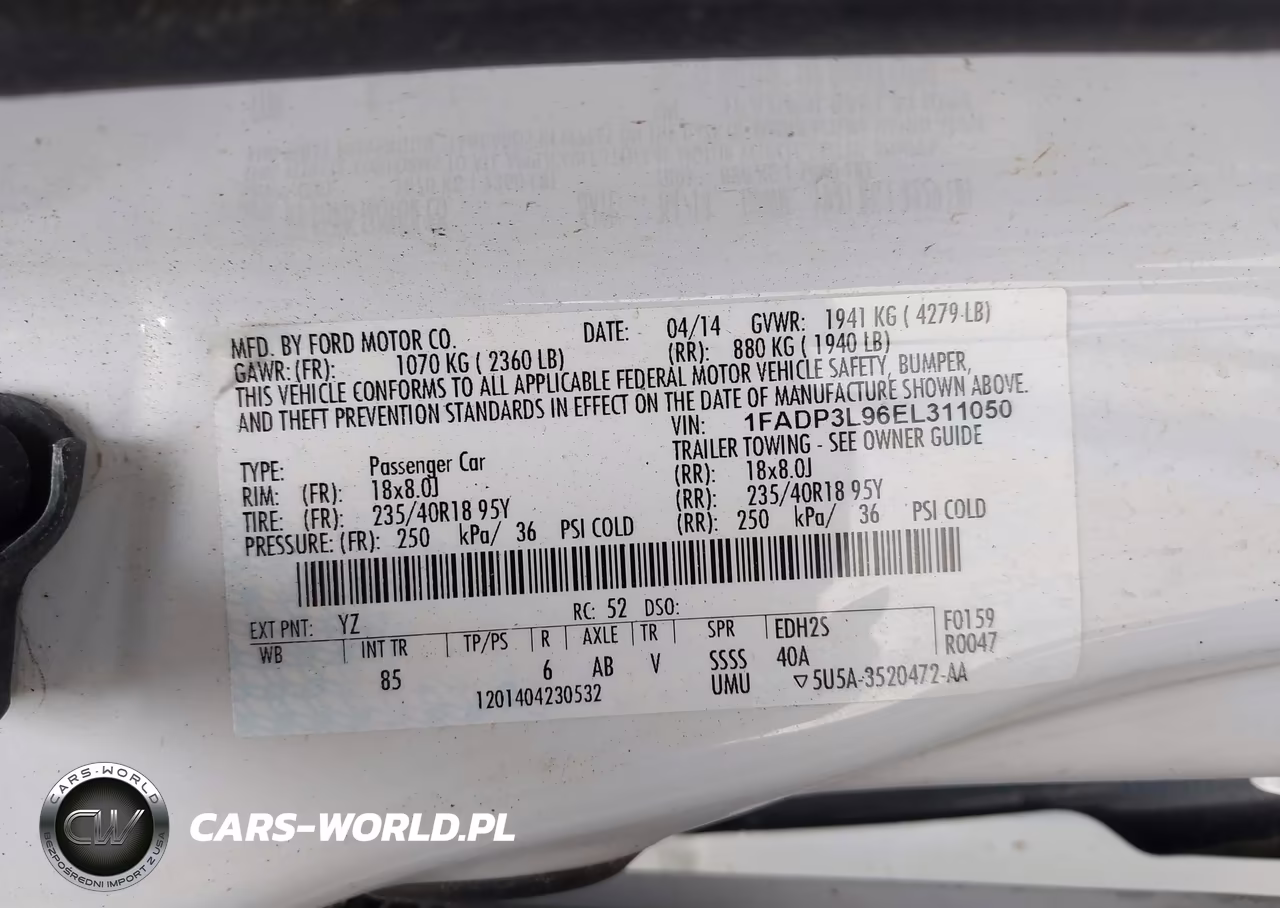 2014 Ford Focus St VIN:1FADP3L96EL311050 - 9