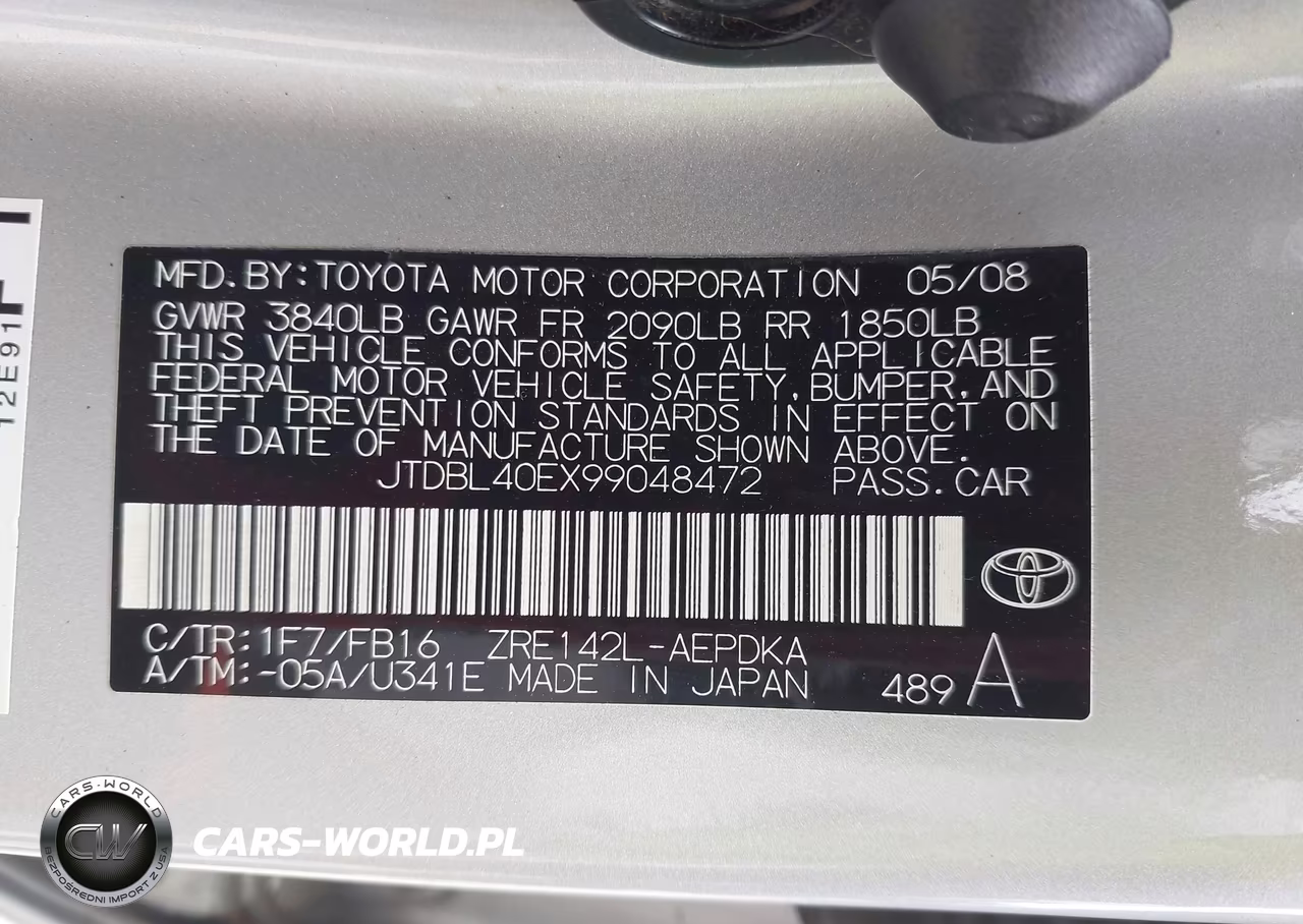 2009 Toyota Corolla Le VIN:JTDBL40EX99048472 - 9