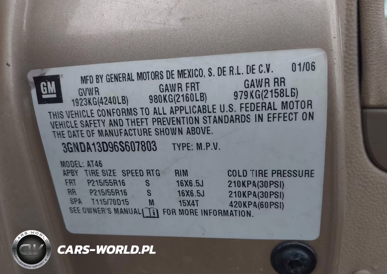 2006 Chevrolet Hhr Ls VIN:3GNDA13D96S607803 - 9