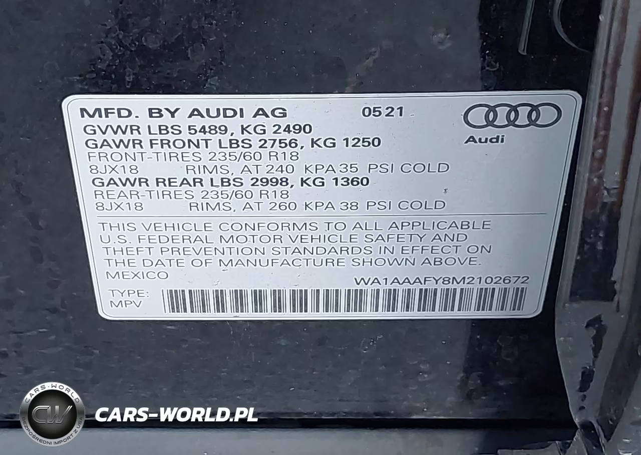 2021 Audi Q5 Premium 45 Tfsi Quattro S Tronic VIN:WA1AAAFY8M2102672 - 9