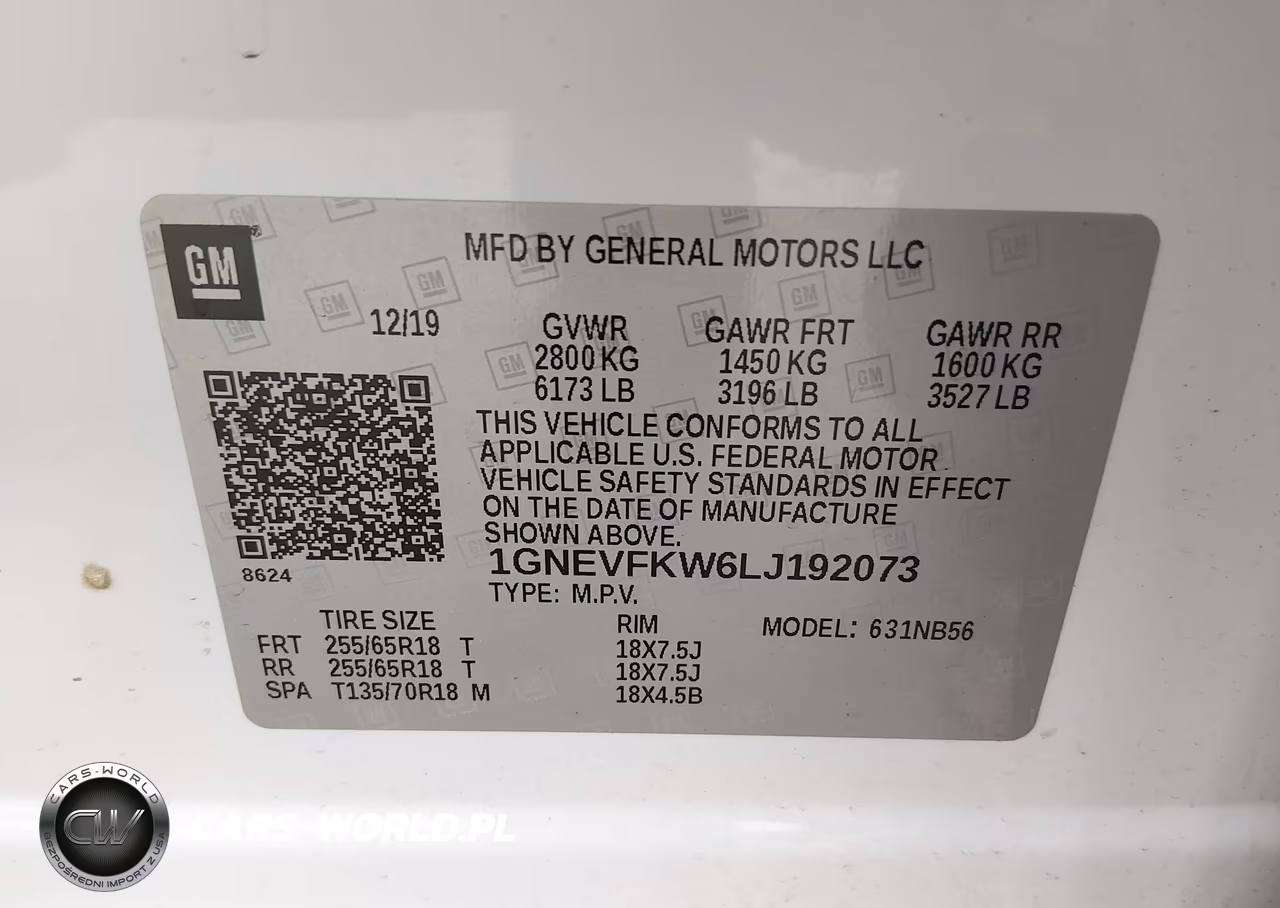 2020 Chevrolet Traverse Awd Ls VIN:1GNEVFKW6LJ192073 - 9