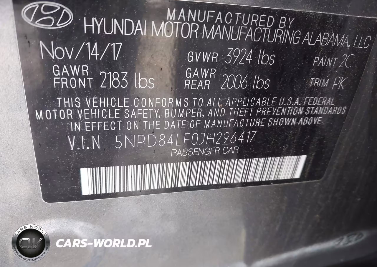 2018 Hyundai Elantra Sel VIN:5NPD84LF0JH296417 - 9