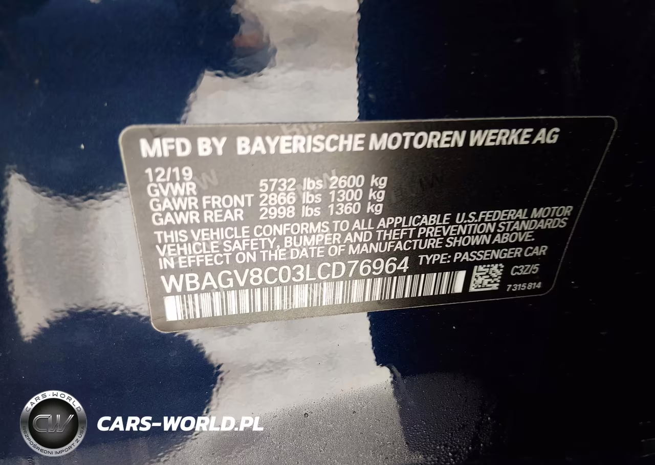2020 BMW M850I Gtan Coupe xDrive VIN:WBAGV8C03LCD76964 - 9