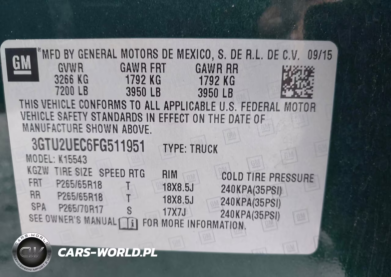 2015 GMC Sierra 1500 Sle VIN:3GTU2UEC6FG511951 - 9