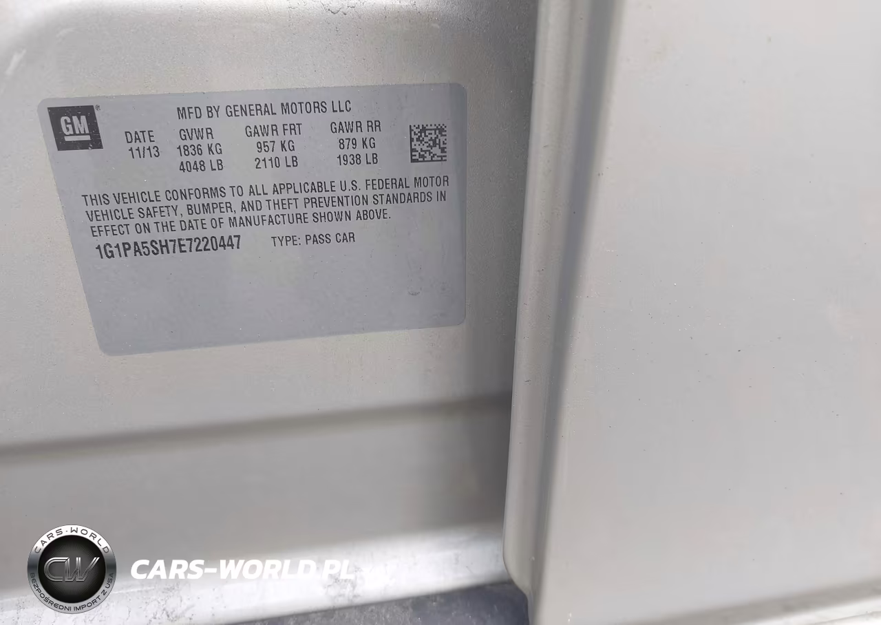 2014 Chevrolet Cruze Ls Auto VIN:1G1PA5SH7E7220447 - 9