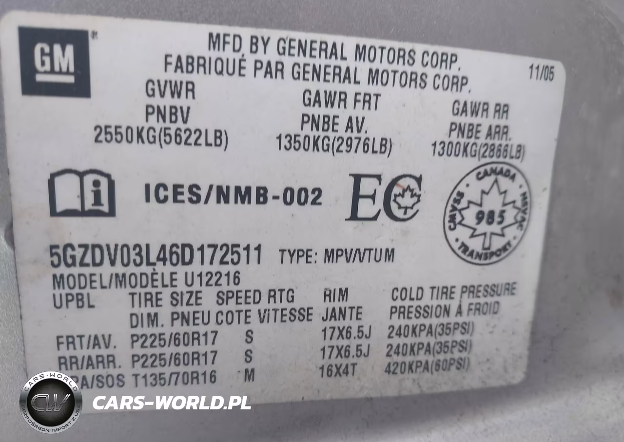 2006 Saturn Relay 2 VIN:5GZDV03L46D172511 - 9