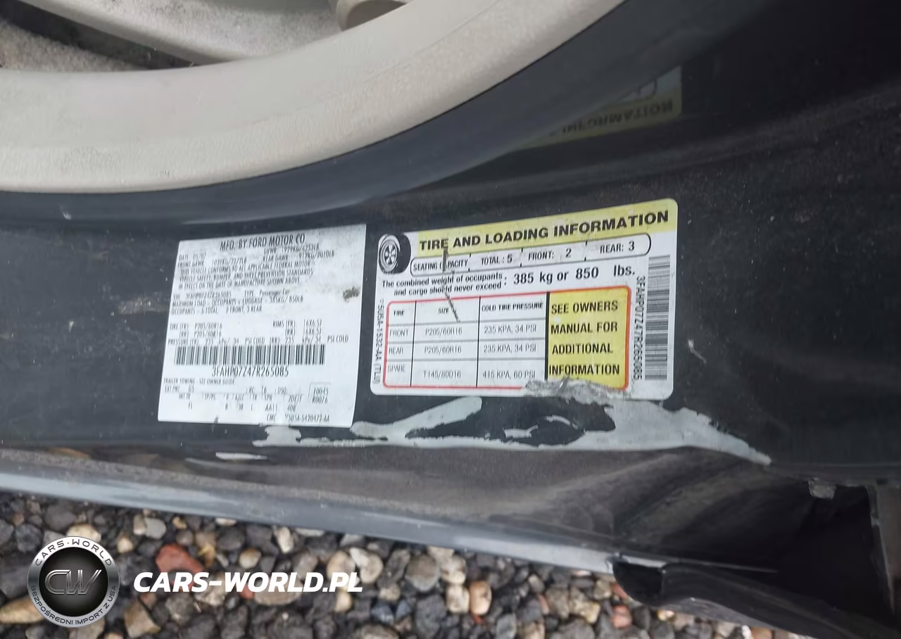 2007 Ford Fusion Se VIN:3FAHP07Z47R265085 - 9