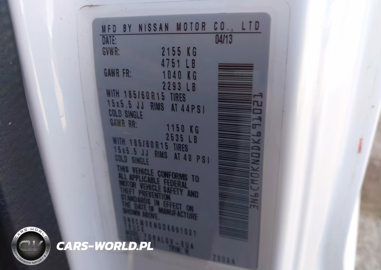 2013 Nissan Nv200 Sv VIN:3N6CM0KN0DK691021 - 9
