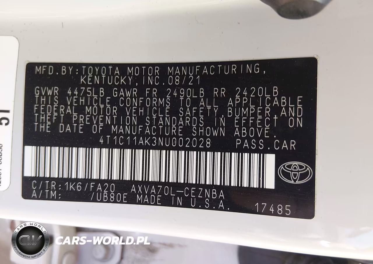 2022 Toyota Camry Le VIN:4T1C11AK3NU002028 - 9