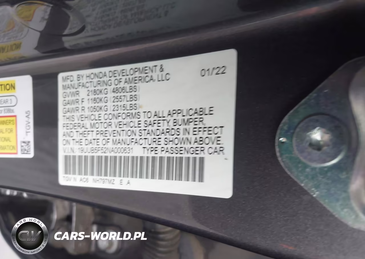 2022 Acura Tlx A-Spec Package VIN:19UUB5F52NA000631 - 9