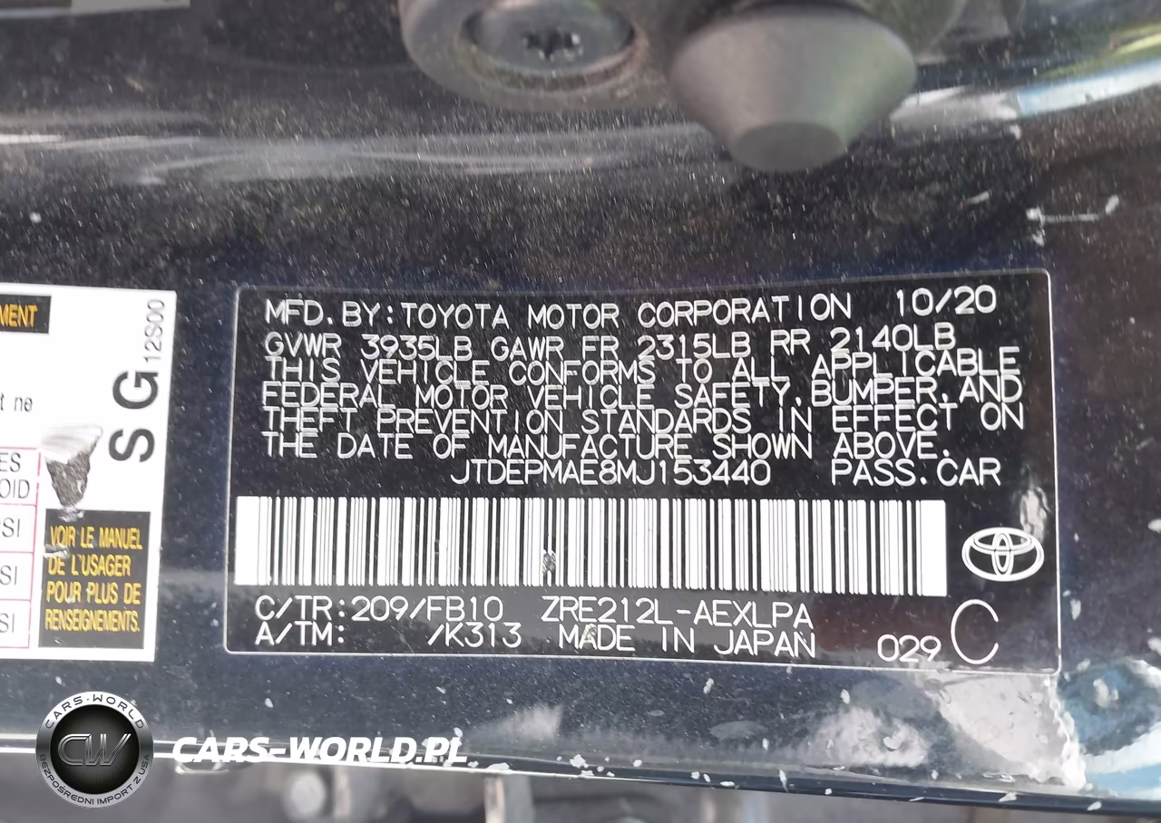2021 Toyota Corolla Le VIN:JTDEPMAE8MJ153440 - 9