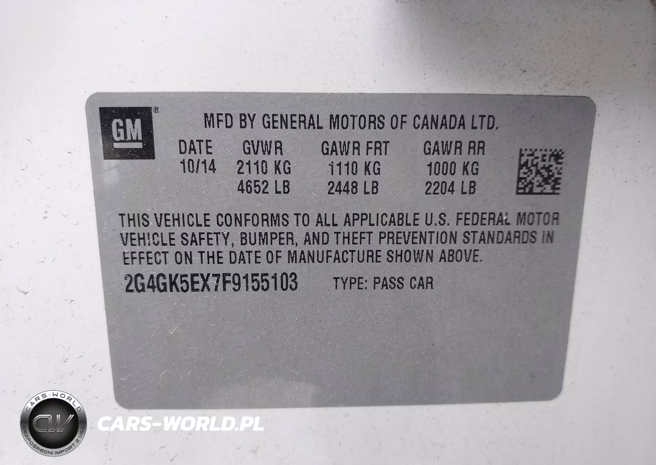 2015 Buick Regal Turbo VIN:2G4GK5EX7F9155103 - 9