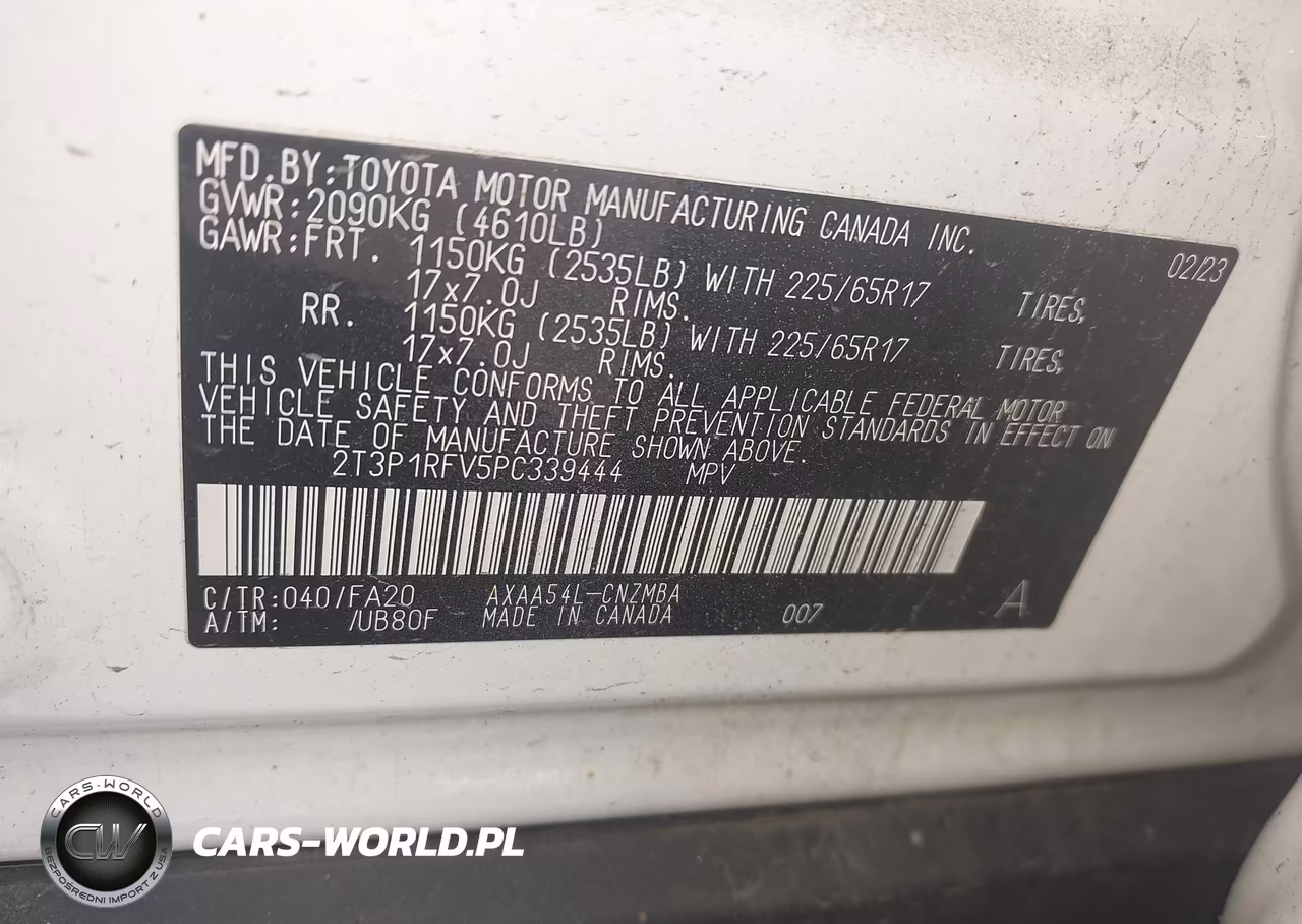 2023 Toyota Rav4 Xle VIN:2T3P1RFV5PC339444 - 9