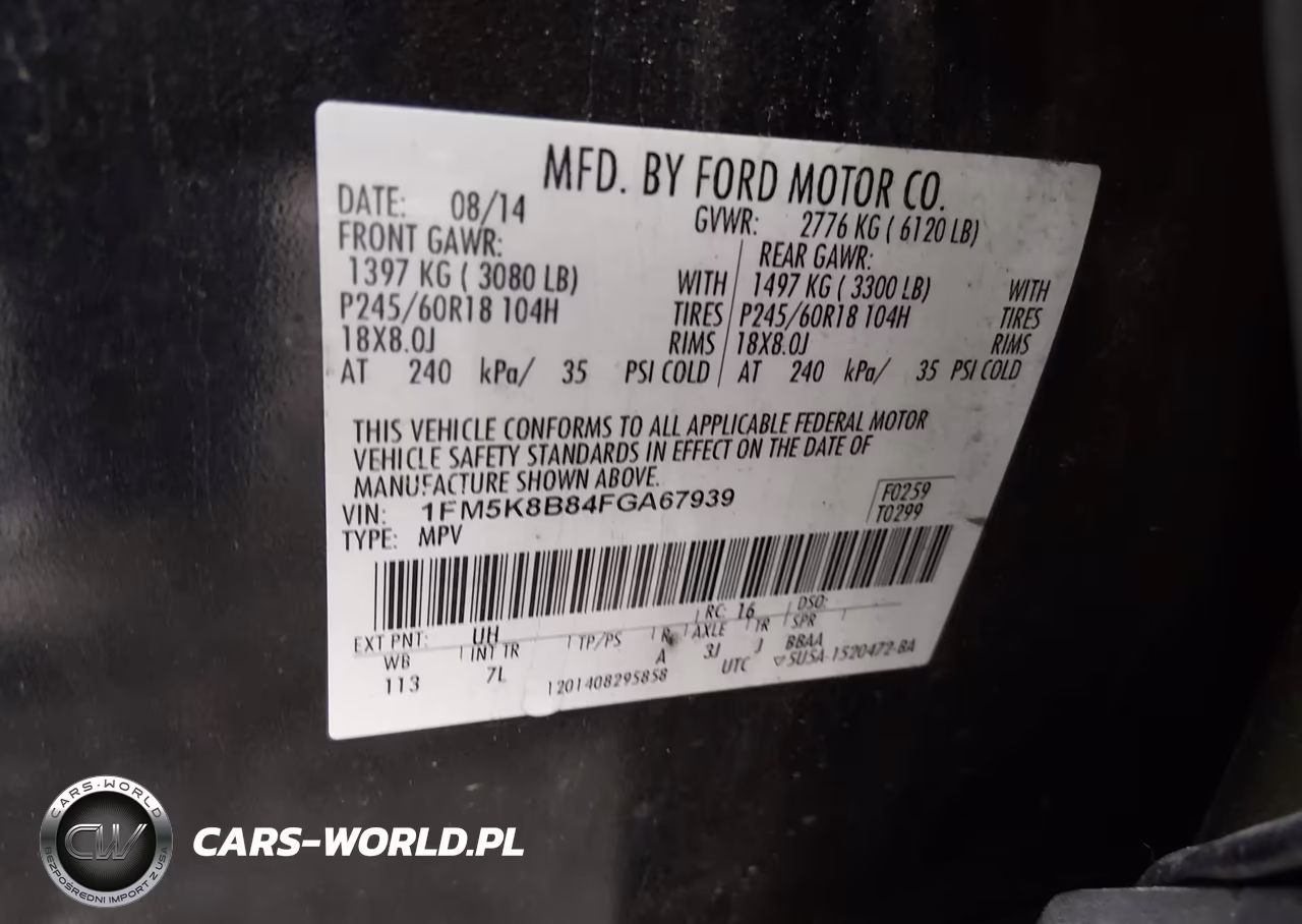 2015 Ford Explorer VIN:1FM5K8B84FGA67939 - 9