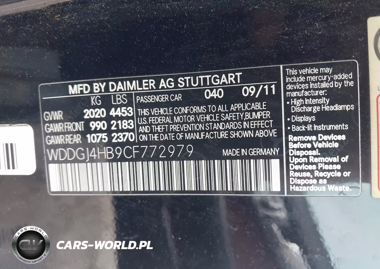 2012 Mercedes-Benz C 250 VIN:WDDGJ4HB9CF772979 - 9