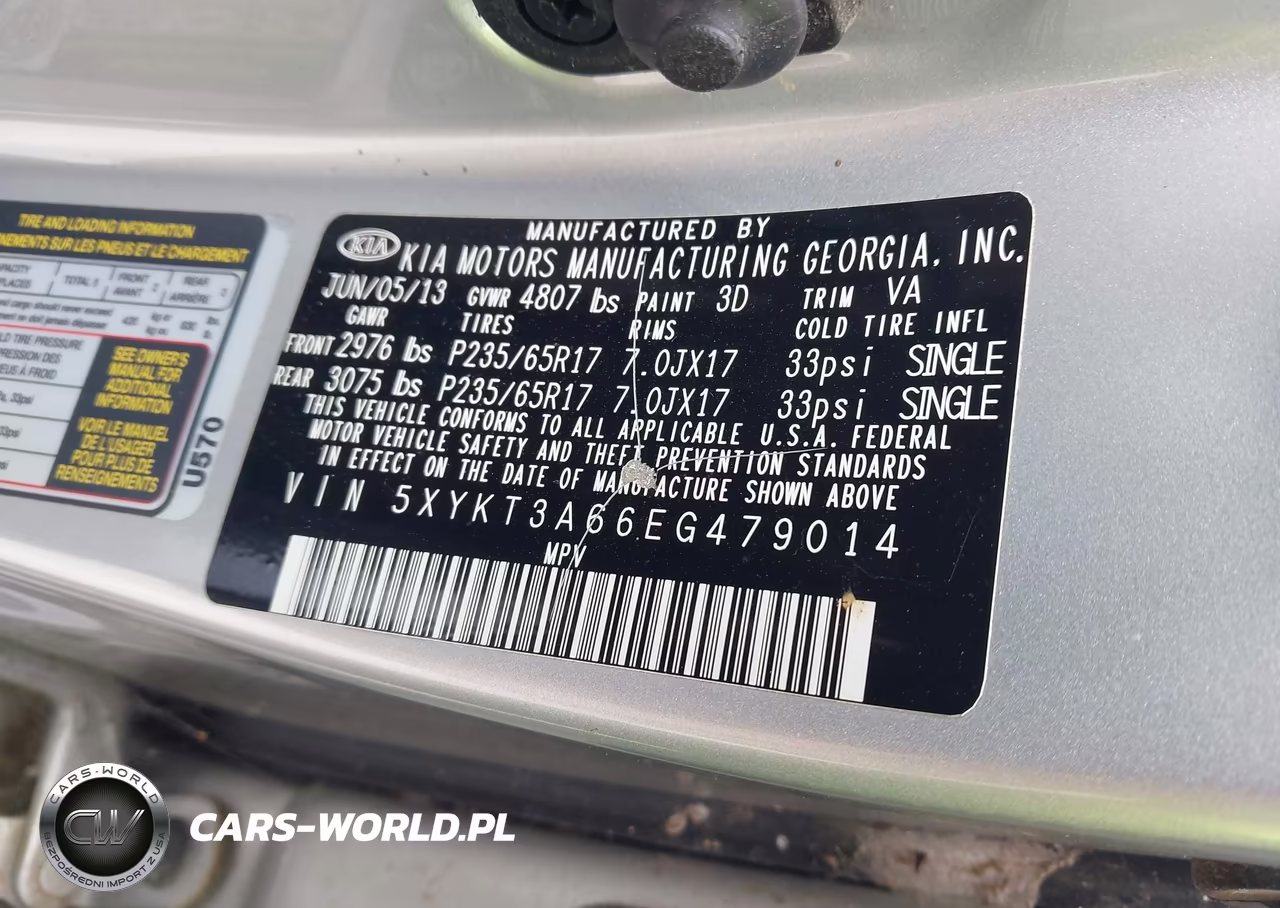 2014 Kia Sorento Lx VIN:5XYKT3A66EG479014 - 9