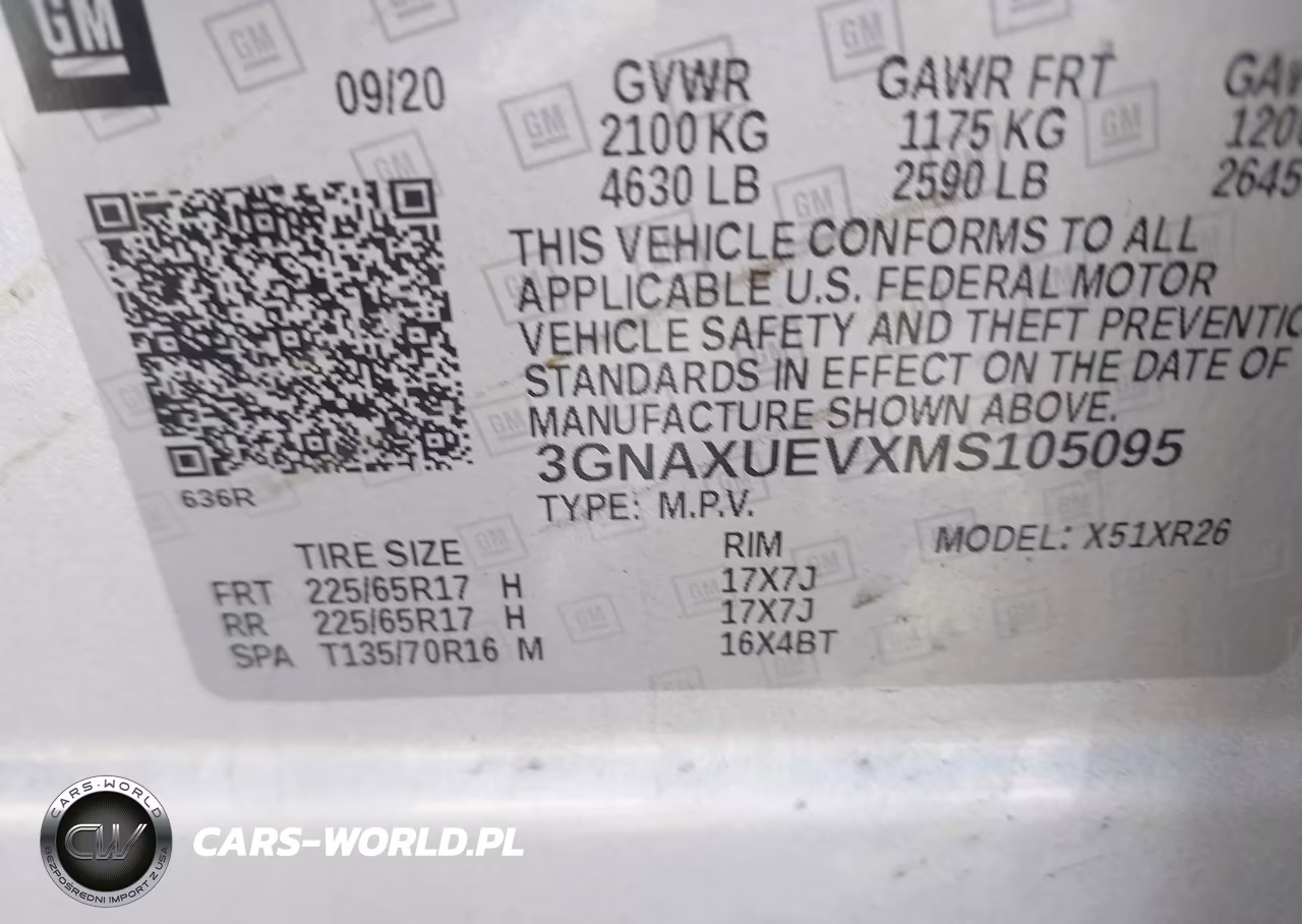2021 Chevrolet Equinox Awd Lt VIN:3GNAXUEVXMS105095 - 9