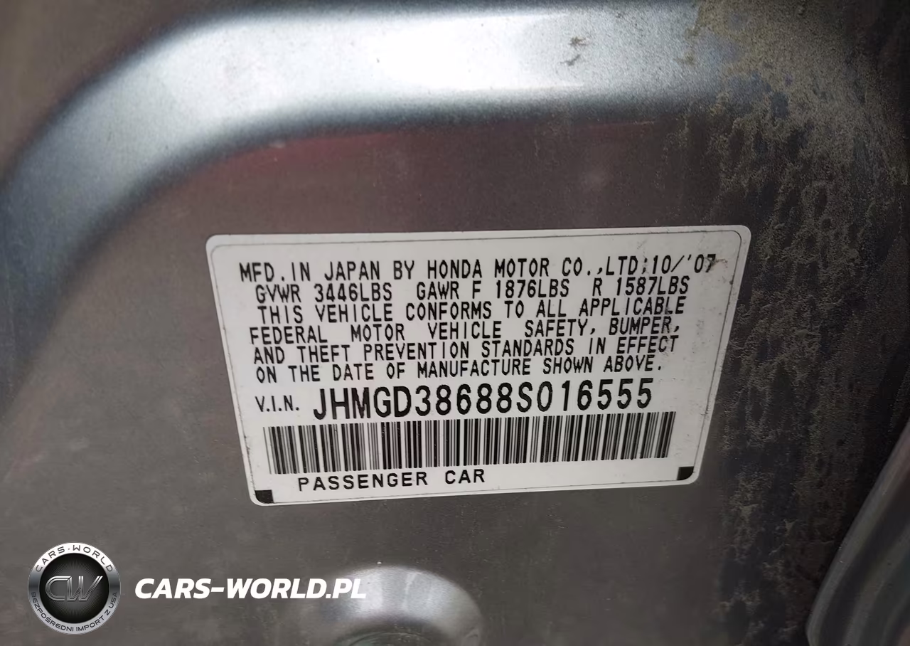2008 Honda Fit Sport VIN:JHMGD38688S016555 - 9