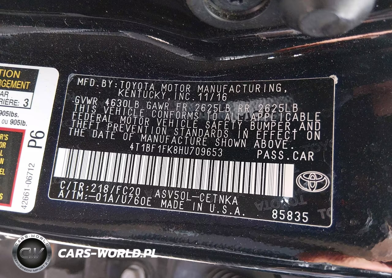 2017 Toyota Camry Le VIN:4T1BF1FK8HU709653 - 9