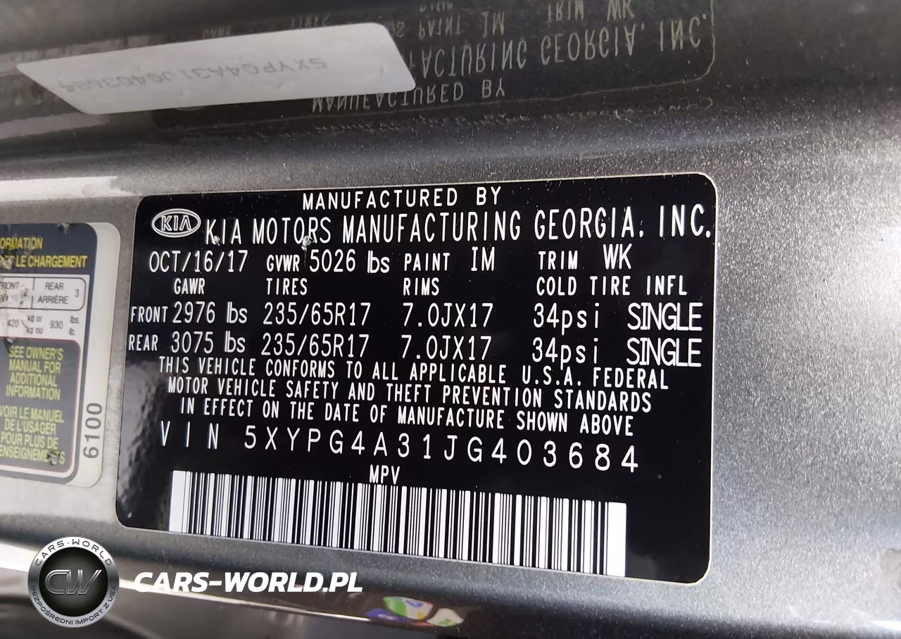 2018 Kia Sorento 2.4L L VIN:5XYPG4A31JG403684 - 9