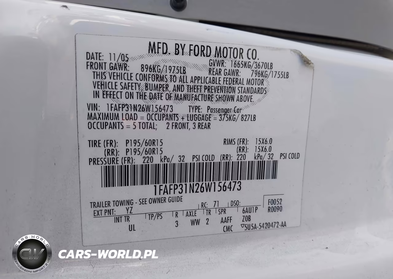 2006 Ford Focus Zx3 VIN:1FAFP31N26W156473 - 9