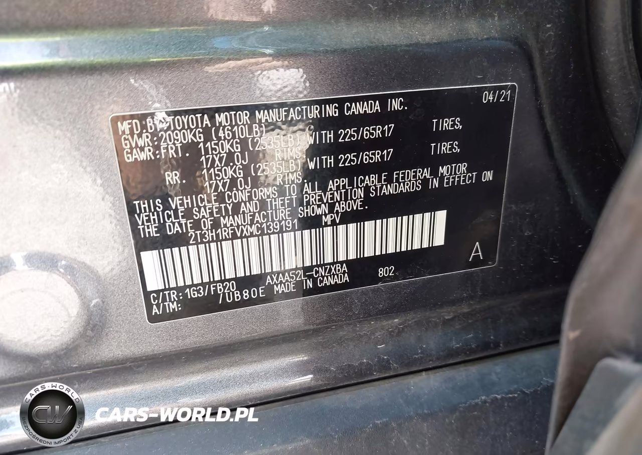 2021 Toyota Rav4 Le VIN:2T3H1RFVXMC139191 - 9
