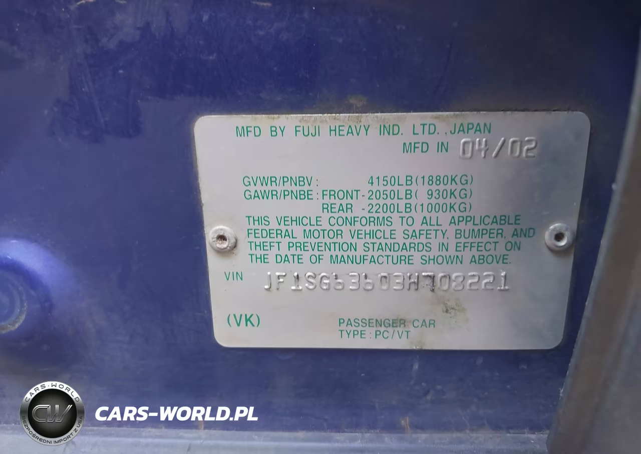 2003 Subaru Forester X VIN:JF1SG63603H708221 - 9
