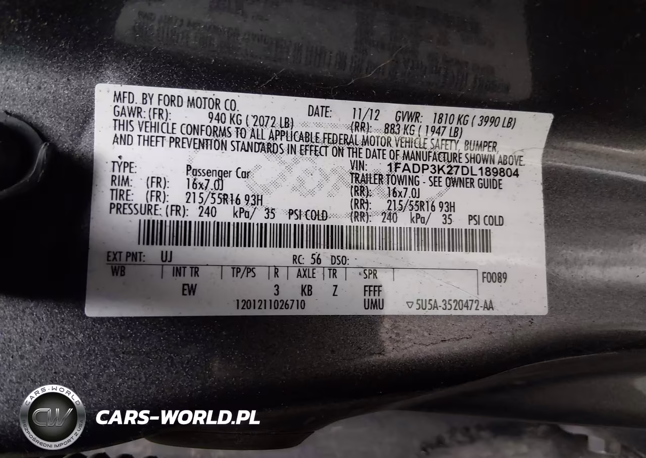 2013 Ford Focus Se VIN:1FADP3K27DL189804 - 9