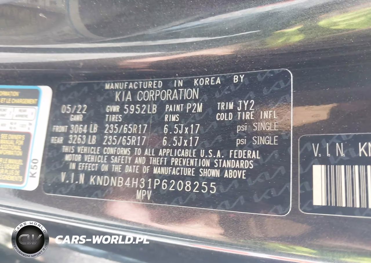 2023 Kia Carnival Mpv Lx Seat Package VIN:KNDNB4H31P6208255 - 9