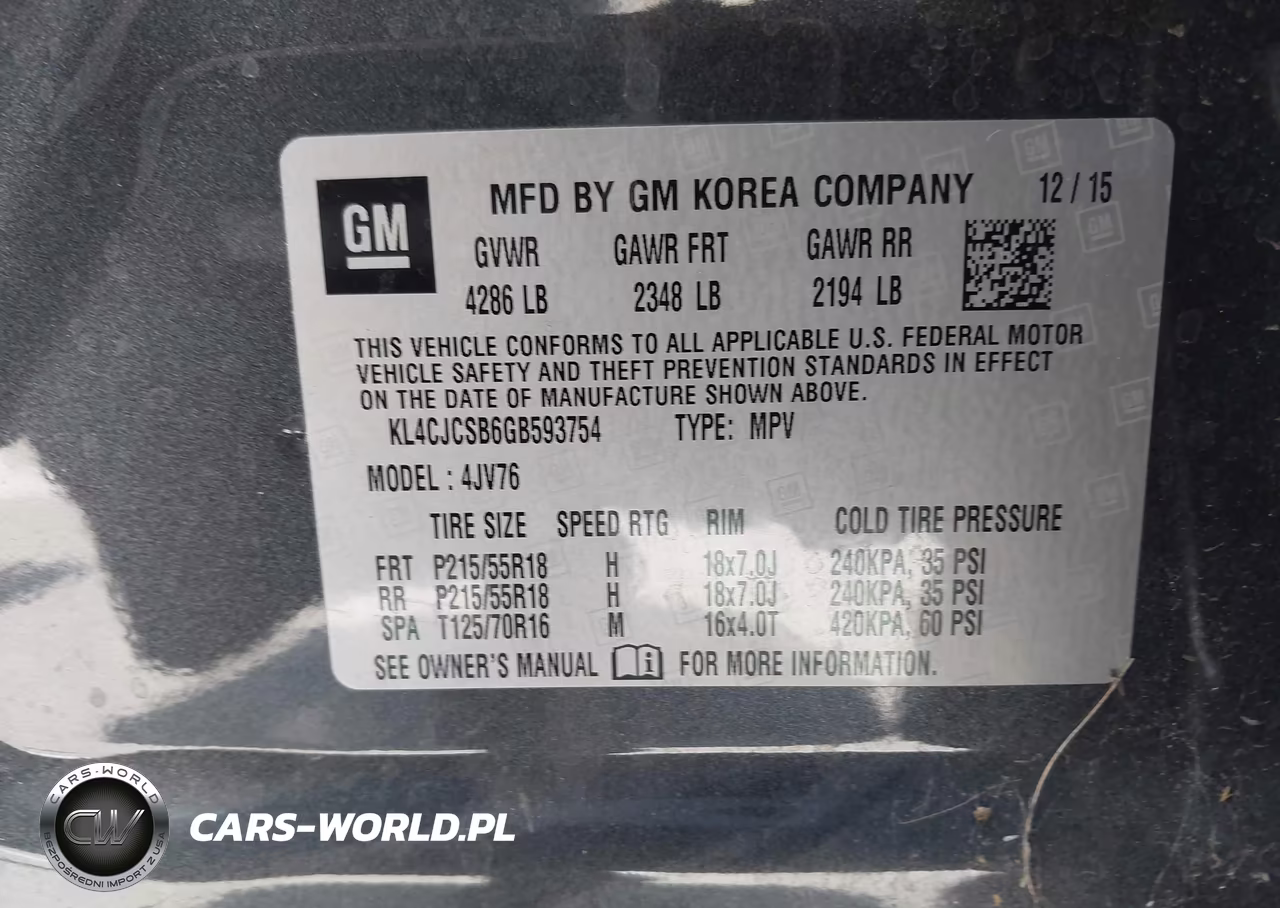 2016 Buick Encore Leather VIN:KL4CJCSB6GB593754 - 9