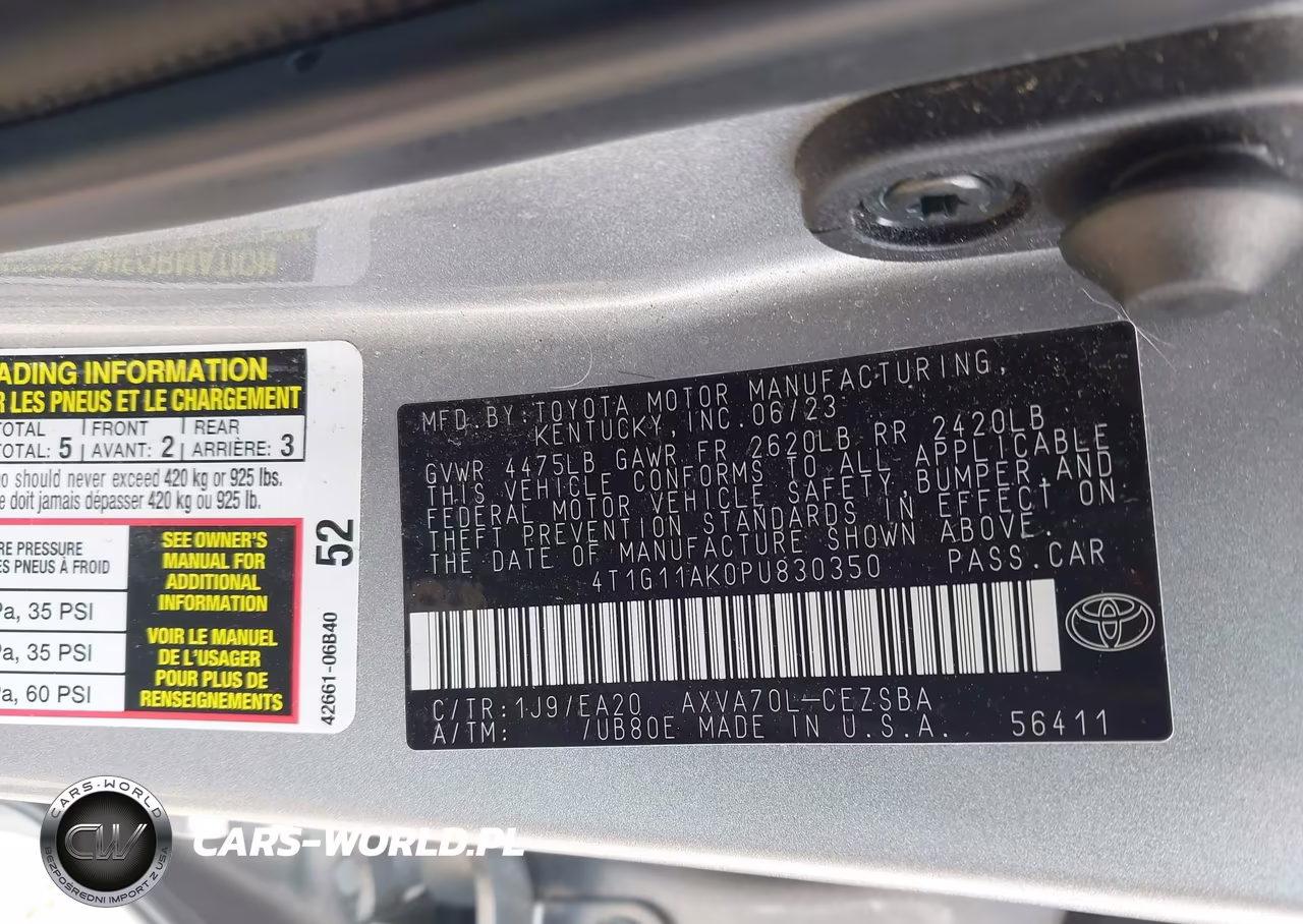 2023 Toyota Camry Se VIN:4T1G11AK0PU830350 - 9