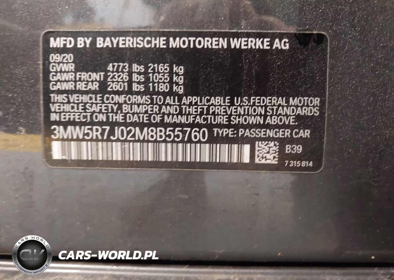 2021 BMW 330I xDrive VIN:3MW5R7J02M8B55760 - 9