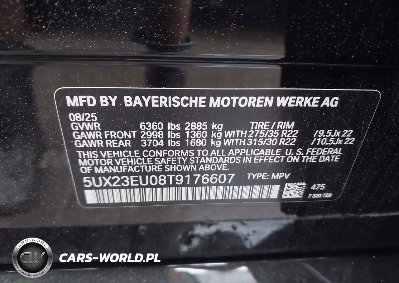 2026 BMW X5 xDrive40I VIN:5UX23EU08T9176607 - 9