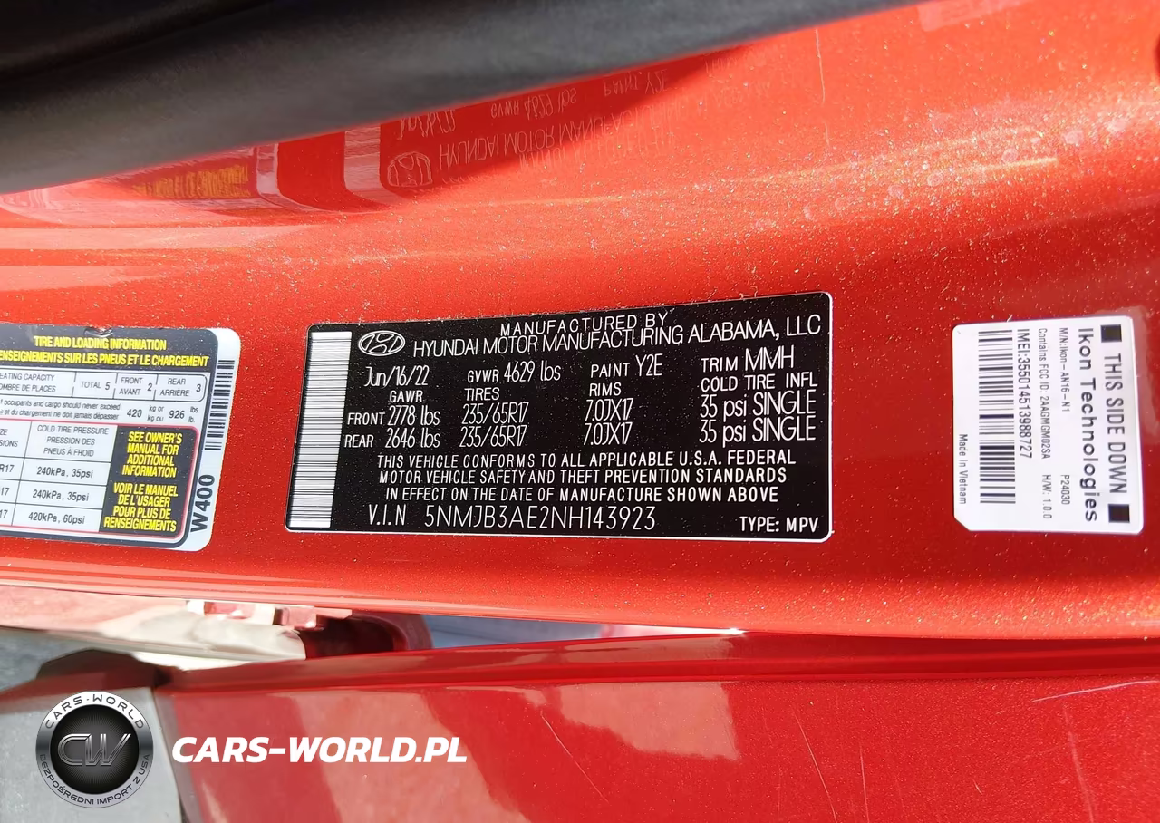 2022 Hyundai Tucson Sel VIN:5NMJB3AE2NH143923 - 9