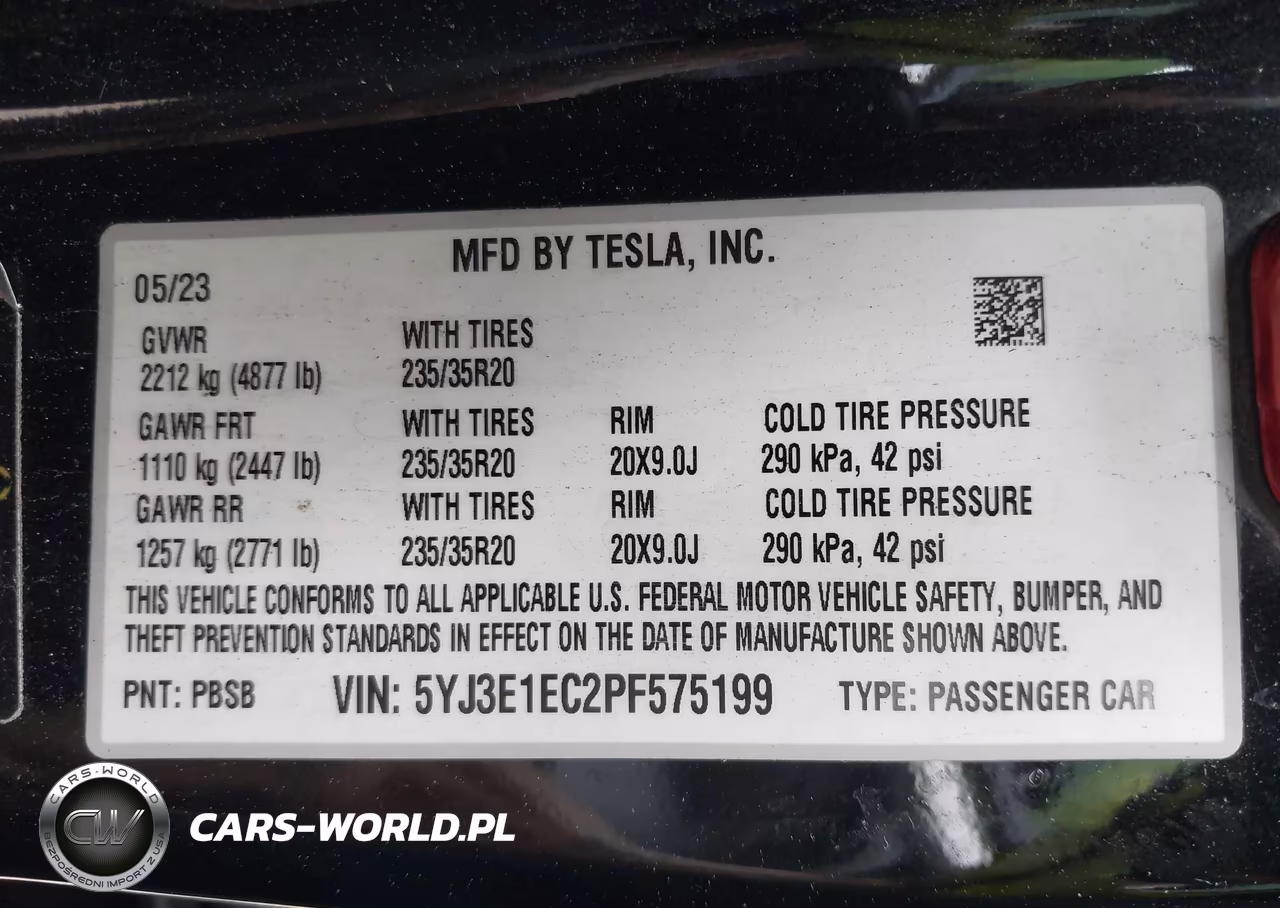 2023 Tesla Model 3 Performance Dual Motor All-Wheel Drive VIN:5YJ3E1EC2PF575199 - 9