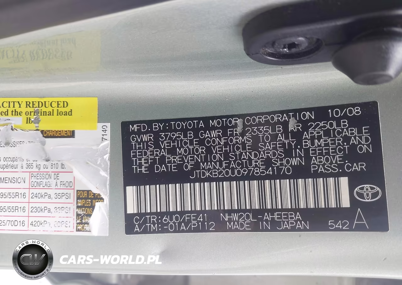 2009 Toyota Prius Touring VIN:JTDKB20U097854170 - 9